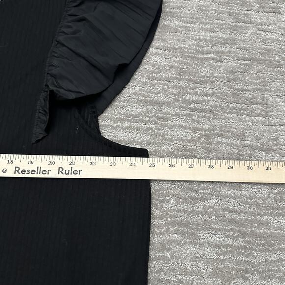 Torrid Shirt Womens Plus Size 5X Black Ribbed Ruffle Sleeve Sleeveless - Picture 9 of 10